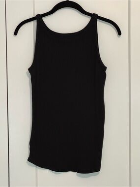 LOFT Black Tank Top - Sleeveless High-Neck